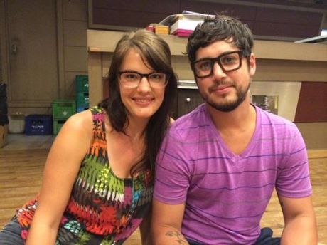 David and I having dinner at the end of the adventure in Eumseong.