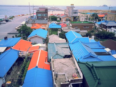 Abai Village rooftops. 