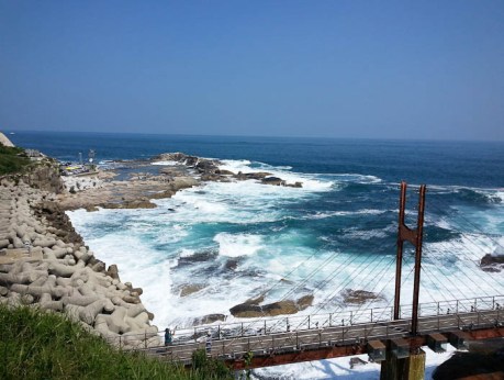 The brilliantly blue East Sea.