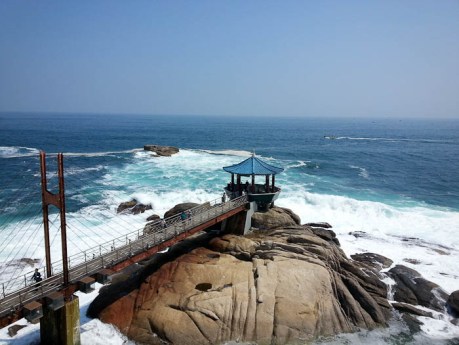 Sunrise Pavilion, looking out to the East Sea. Unfortunately, we didn't get our lazy butts out of bed in time to enjoy the sunrise.
