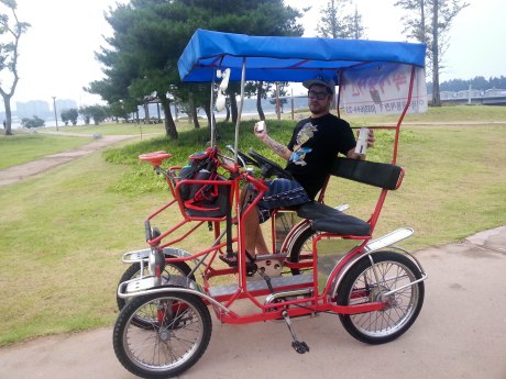 We rented this awesome ride for an evening cruise around the lake.