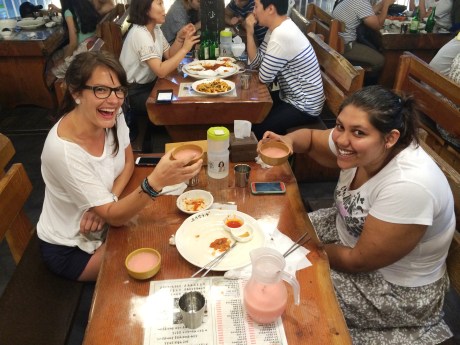 Astrid took us to her favorite place for flavored makgeoli (Korean alcohol made from rice). I believe this was taken while consuming our third pitcher.