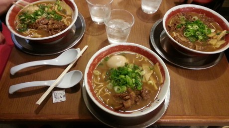 Delicious ramen with pork and a soft boiled egg. There were also bowls of fresh eggs on each table that you could crack into your ramen or on top of a bowl of rice. 