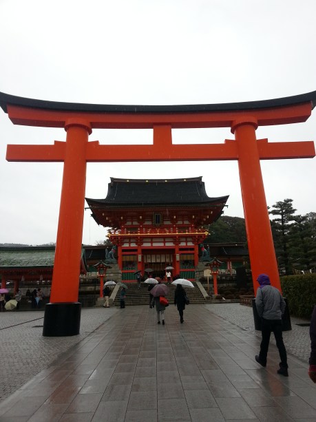 The entrance to Fushimi Inari Taisha, a shrine in Kyoto.