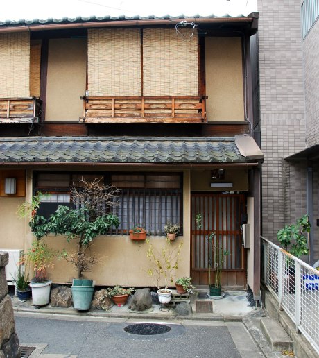 The entrance to a typical Japanese house.